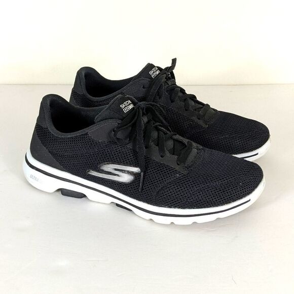 Skechers Black and White Sneakers Women's 9.5 - Picture 2 of 10